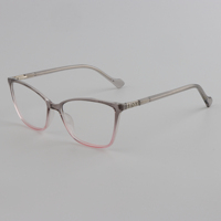 Monture de lunettes optiques œil-de-chat dégradé rouge TR pour femme, monture de lunettes de vue tendance