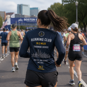 Camiseta de Manga Larga Sublimada Personalizada para Mujer, Club de Carreras, 26.2 Millas, Maratón, Entrenamiento, Secado Rápido - Product Image 2