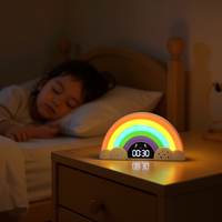 Minuterie visuelle arc-en-ciel interactive et lampe de nuit pour enfants Machine à sons relaxants Minuterie de salle de classe pour enseignants et enfants