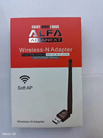 Adaptador WiFi USB 2.0 ALFA Network, Antena Inalámbrica, Adaptadores LAN, Tarjeta de Red, Adaptador WiFi Inalámbrico-N de 150 Mbps para TV, Decodificador