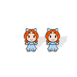 Parc d'attractions pour enfants Cadeau promotionnel Hot Selling Hot Selling Lovely Cartoon Snow White <span class=keywords><strong>Ariel</strong></span> Princess Earring Boucles d'oreilles personnalisées en acrylique - Product Image 6