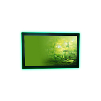 Monitor Layar Sentuh Lcd 10 Poin 32 Inci Kapasitif 18.5 19 21.5 24 27 Layar Sentuh dengan Bingkai Lampu Strip Led