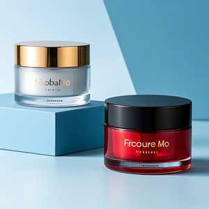 Vendita all'ingrosso di lusso <span class=keywords><strong>vasetti</strong></span> di crema di <span class=keywords><strong>vetro</strong></span> <span class=keywords><strong>ambrato</strong></span> con coperchio dio nero 5g-250g imballaggio per la cura della pelle ricaricabile per cosmetici - Product Image 6