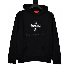 2025 Jersey de tela de gamuza de peso pesado para hombre, sudadera con cremallera, ropa de calle, Sudadera con capucha de lana con hombros caídos Supre me - Product Image 3