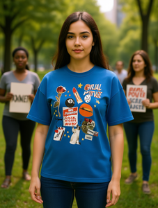 Camiseta Mango Girl Power Collage para mujer, de algodón, con estampado gráfico, estilo feminista, cuello redondo, manga corta, corte regular - Product Image 2