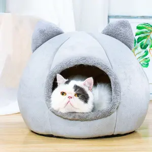 Pet cave products for pets sleep cozy house cats tent accessories niche chat Soft Pet bed