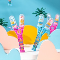 Zhiqu 20g Double Shake Rotatif Bâton Populaire En Ligne Rouge En Plastique Dessin Animé Jouet pour Enfants Hard Candy Play par
