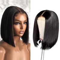 Perruques HD Lace Front Bob Perruques Perruque brésilienne bouclée à cuticules alignées en cheveux humains bruts avec dentelle suisse pour femmes noires