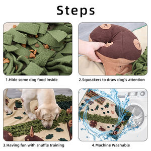 Tapis de reniflement en polaire de grande taille respirant interactif Slow Food Dog Nosework Mats Forest Design Pet Feeding Sniffing Mat - Product Image 5