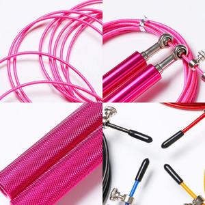 NQ SPORTS Cuerda de Saltar de Aluminio con Cable de Acero Ajustable de Nuevo Diseño para Deportes de Salto con Logotipo Personalizado, Cuerda de Saltar Metálica - Product Image 3