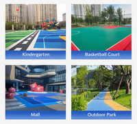 Revêtement de sol sportif emboîtable en PP, dalles modulaires antidérapantes pour terrain de basket-ball, terrain de tennis intérieur