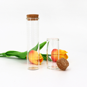 Tube à essai en verre à fond plat rond transparent de qualité médicale Bouchon en liège en bois Borosilicate 3.3 Tubes à essai en verre de <span class=keywords><strong>30mm</strong></span> avec bouchon en liège - Product Image 6