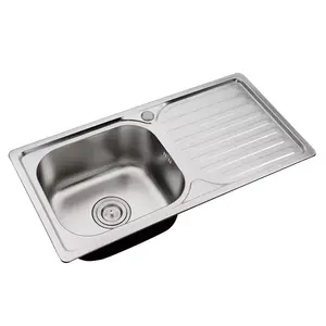 Custom Stainless Steel Sink Modern Rectangular Single Bowl Kitchen Sink With 1 Hole Polished Finish Factory Production
