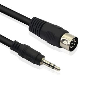 Negro 1M 0,5 M 8 pines DIN a 3,5mm Cable DIN 8 pines macho a 3,5mm TRS macho estéreo enchufe convertidor Cable de Audio para <span class=keywords><strong>MP3</strong></span> - Product Image 3