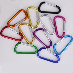 LFEDC Accept Custom Logo Different Sizes #5 #6 #7 #8 D Shape Aluminum Metal Alloy Snap <strong>Hook</strong> Carabiner <strong>Clip</strong> - Product Image 1