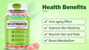 ปลุกความสดใสอ่อนเยาว์: วิตามินกัมมี่ NAD+ ต่อต้านริ้วรอย พร้อมนิโคตินาไมด์และคอลลาเจน เพื่อเพิ่มพลังชีวิต - Product Image 2