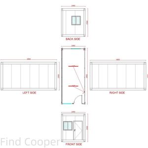 <span class=keywords><strong>Casa</strong></span> Container Modulare Personalizzata 20ft, Spedizione in Pacchetto Piatto, <span class=keywords><strong>Casa</strong></span> Prefabbricata Portatile, Unità Combinabile Flessibilmente con Bagno - Product Image 5