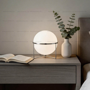 Lámpara <span class=keywords><strong>de</strong></span> Mesa Moderna con Base Cromada, LED con Alimentación CC, <span class=keywords><strong>Diseño</strong></span> Simple para Espacios Contemporáneos - Product Image 6