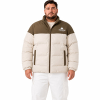 Chaqueta de plumón acolchada tejida para hombre, cuello alto, cremallera completa, bolsillos, cálida para invierno, informal, tallas grandes, extragrandes 6XL 7XL