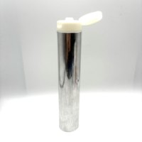 Tubes en aluminium brillant argenté de haute qualité personnalisables de 150 g avec couvercle en plastique pour crème pour le visage, teinture pour cheveux et pommade