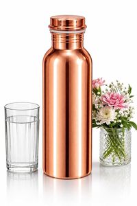 Pure <b>Copper</b> <b>Drinking</b> Water <b>Bottle</b> Ayurvedic Reusable <b>Bottle</b> for Daily Use - Product Image 5