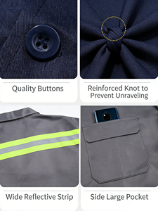 Chaqueta de Trabajo Reflectante de Alta Visibilidad, Impermeable y Resistente, Ropa de Trabajo para Almacén, para Hombres y Mujeres, Manga Larga, Chaqueta de Seguridad para Laboratorio - Product Image 3