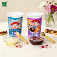Approvisionnement direct usine OEM – Boîte de collation pour enfants 3-en-1 : Biscuits Ladyfingers à tremper au chocolat croustillant et crème sucrée, très tendance