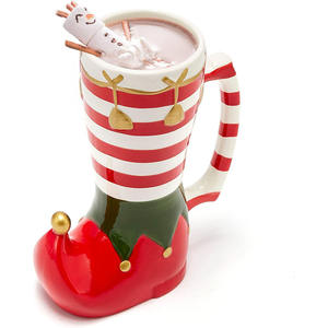 แก้วเซรามิคขนาดใหญ่ลายเอลฟ์คริสต์มาส สำหรับกาแฟ โกโก้ ไวน์ อีกน้อยน้อยน้อยน้อยนอกรอง ยังมีถุงเท้าลายเอลฟ์ใส่ขนมหวานสำหรับใส่ของขวัญคริสต์มาส - Product Image 5