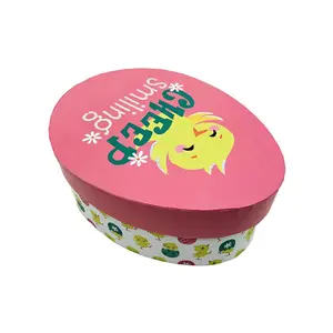 High quality custom Easter oval shape box cardboard children gift packaging gift box