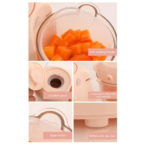 Macchina elettrica per alimenti per bambini in acciaio inox portatile tazza di frutta frullatore robot da cucina - Product Image 6