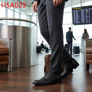 YYR, Zapatos de Vestir para Hombre, Diseño de Doble Articulación, Antitranspirantes, de Cuero Brillante/Mate, para Oficina y Reuniones Formales, HSA029 - Product Image 2