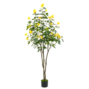 Plante d'intérieur <span class=keywords><strong>en</strong></span> <span class=keywords><strong>pot</strong></span> d'arbre de <span class=keywords><strong>jasmin</strong></span> artificiel de luxe-Plante verte élégante de faux gardénia <span class=keywords><strong>pour</strong></span> l'affichage de décor de salon à la maison. - Product Image 6