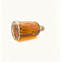Bouteille à spiritueux en verre cannelé transparent au design unique, 500 ml/550 ml/700 ml, avec bouchon en liège composite pour bourbon et whisky