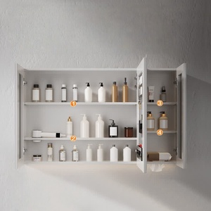 Mueble de baño inteligente con lavabo integrado de cerámica, combinación de mueble y lavabo para baño. - Product Image 3