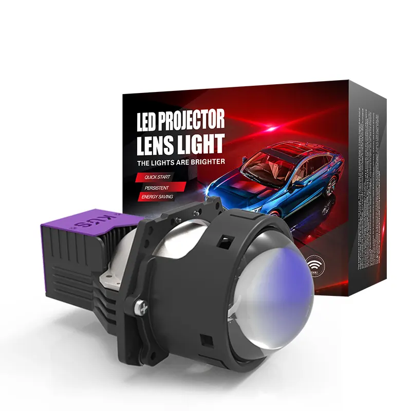 2022 75W 8000LM 자동차 레이저 LED 헤드 라이트 KUS Kuying 3.0 인치 Bi Led 프로젝터 헤드 라이트