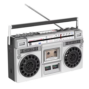 Lecteur de cassettes portable rétro Boombox avec radio-<span class=keywords><strong>cassette</strong></span>, enregistreur BT, LED, USB, SD, TF, enregistrement BT, son stéréo <span class=keywords><strong>HIFI</strong></span>, AUX, inversion automatique - Product Image 1
