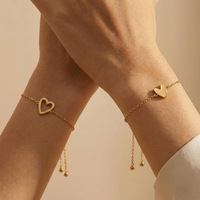 Novirassine Fashion Dainty Link-armband van roestvrij staal voor dames Beste vriendinnen Eenvoudig elegant Valentijnsdag jubileumcadeau