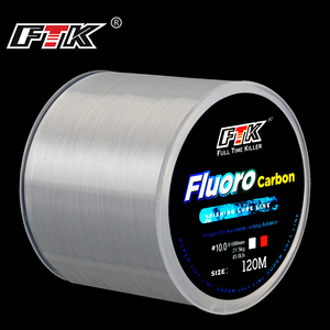 FTK-Ligne de pêche en fluorocarbone de 120m, 0.2mm-0.6mm, 7.15LB-45LB, surface en carbone, nylon, pour la pêche en rivière - Product Image 5