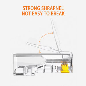 Brass Pin Cat5e <strong>Connector</strong> Waterproof Utp Cat5e 8p8c Modular Plug Gold Plated <strong>Rj45</strong> <strong>Connector</strong> Cat5e Unshielded Plug - Product Image 4