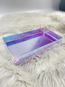 Wholesale Elegant Clear Acrylic Organizer Tray with Non Slip Base for Bathroom Counter and <b>Vanity</b> Display - Product Image 5