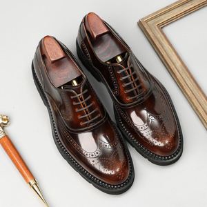 Zapatos de Vestir Formales de Cuero Vacuno Clásico de Alta Gama para Hombre, Zapatos de Cuero Sin Cordones Ligeros y Antideslizantes - Product Image 2