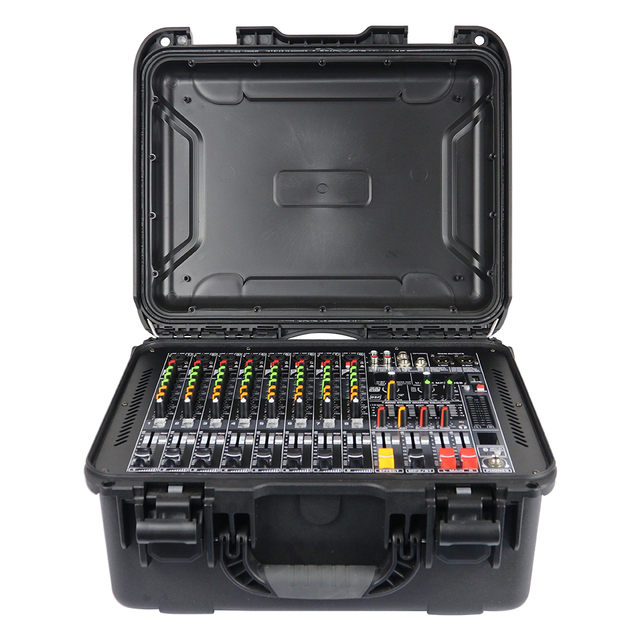 Professional 8-channels USB Audio Mixer With Power Amplifier AUX Recording Stage DJ Audio Consola Mezclador