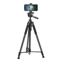 Trépied pour téléphone portable avec support pour téléphone, 1,7 m, pour diffusion en direct professionnelle et enregistrement vidéo