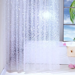 Rideau <span class=keywords><strong>de</strong></span> Douche Moderne <span class=keywords><strong>de</strong></span> Luxe 120gsm <span class=keywords><strong>en</strong></span> EVA Écologique Transparent Imperméable Anti-moisissure avec Crochets <span class=keywords><strong>3D</strong></span> Épaissis Personnalisable - Product Image 1