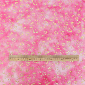 Jtfur Tie-dyed Fourrure de lapin Permed Golden Hollowed-out Tissu en peluche en forme de coeur pour les manteaux de jouets - Product Image 4