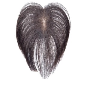 Peluca de Cabello Humano Natural con Flequillo Recto para <span class=keywords><strong>Mujer</strong></span>, con Volumen en la Corona, Cobertura Total, para Cubrir Canas, Liso y Oscuro - Product Image 1