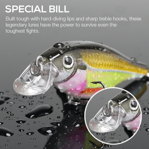 VTAVTA Vente en gros de leurres Wobbler Magnet Bass Crankbait 8.2cm 11g Leurres de pêche avec une bouche plate - Product Image 4