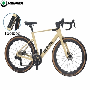 Vélo de gravier ultraléger entièrement en carbone 2X12S avec transmission électronique 105 Di2, freins à disque, roues en carbone T800, vélo de gravier 57C - Product Image 1