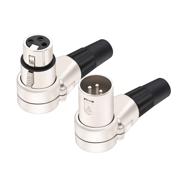XLR Audio Connector Premium 3-Pin Balanced Low-Noise Male Female Nickel Housing for Studio Microphones