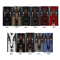 Bretelles universelles vintage à rayures de 2,5 cm avec clip, 100 % polyester, boucle en fer, pour garçons et filles, taille personnalisée, automne BY3803